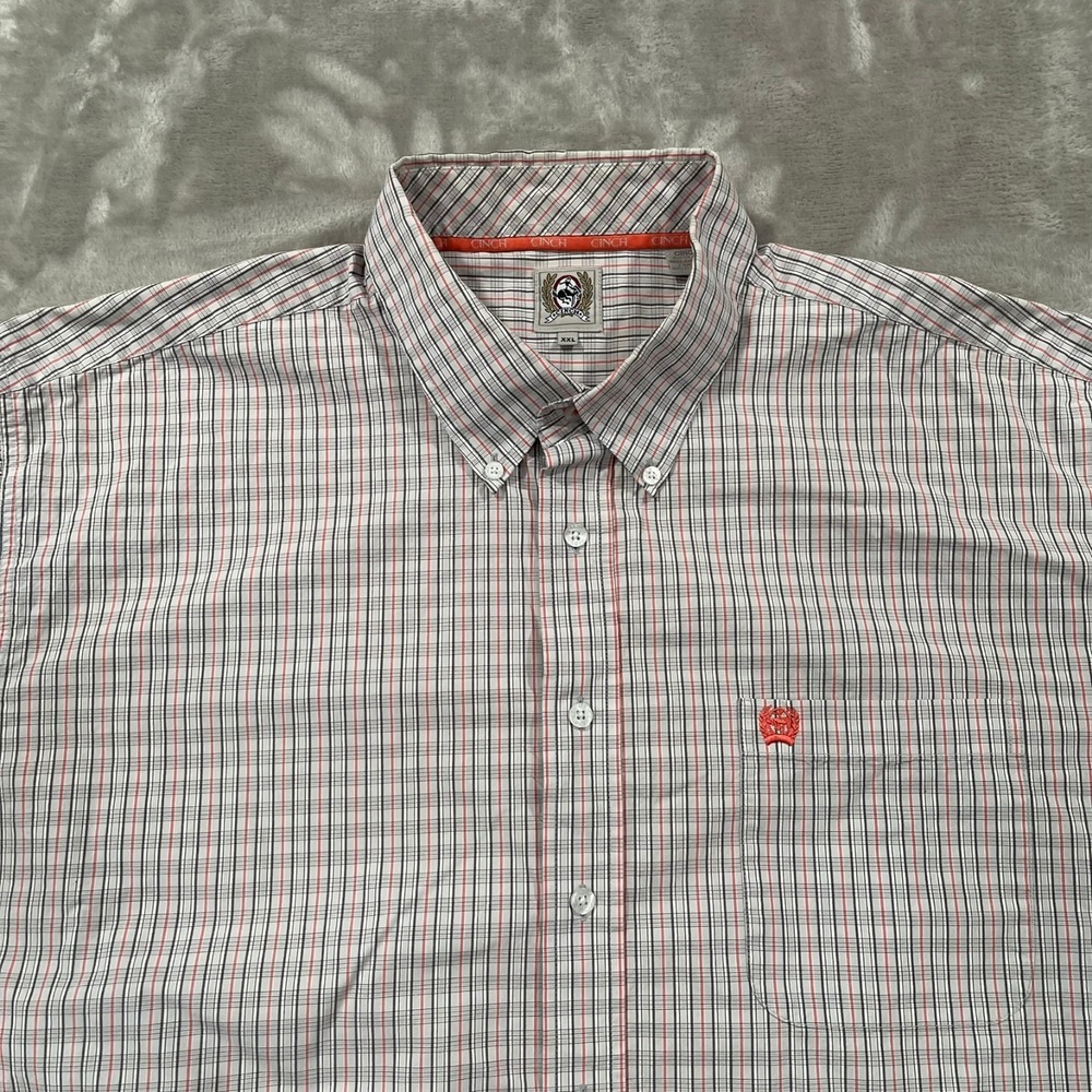 Cinch Shirt Mens XXL Western Cowboy Rodeo Rancher Button Up Check Plaid - Picture 2 of 8